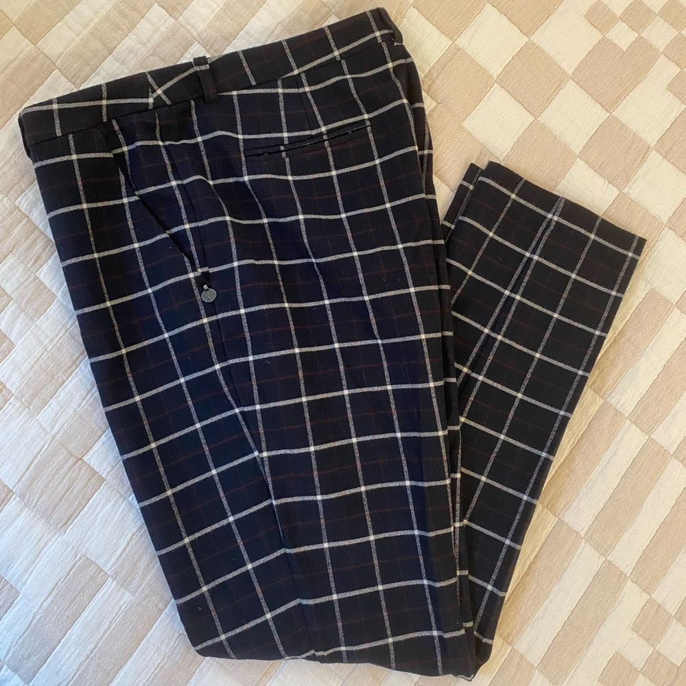 Soft Scotch & Soda windowpane print trousers